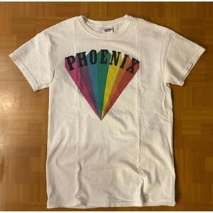 Phoenix Band Logo Print T Shirt White S Men